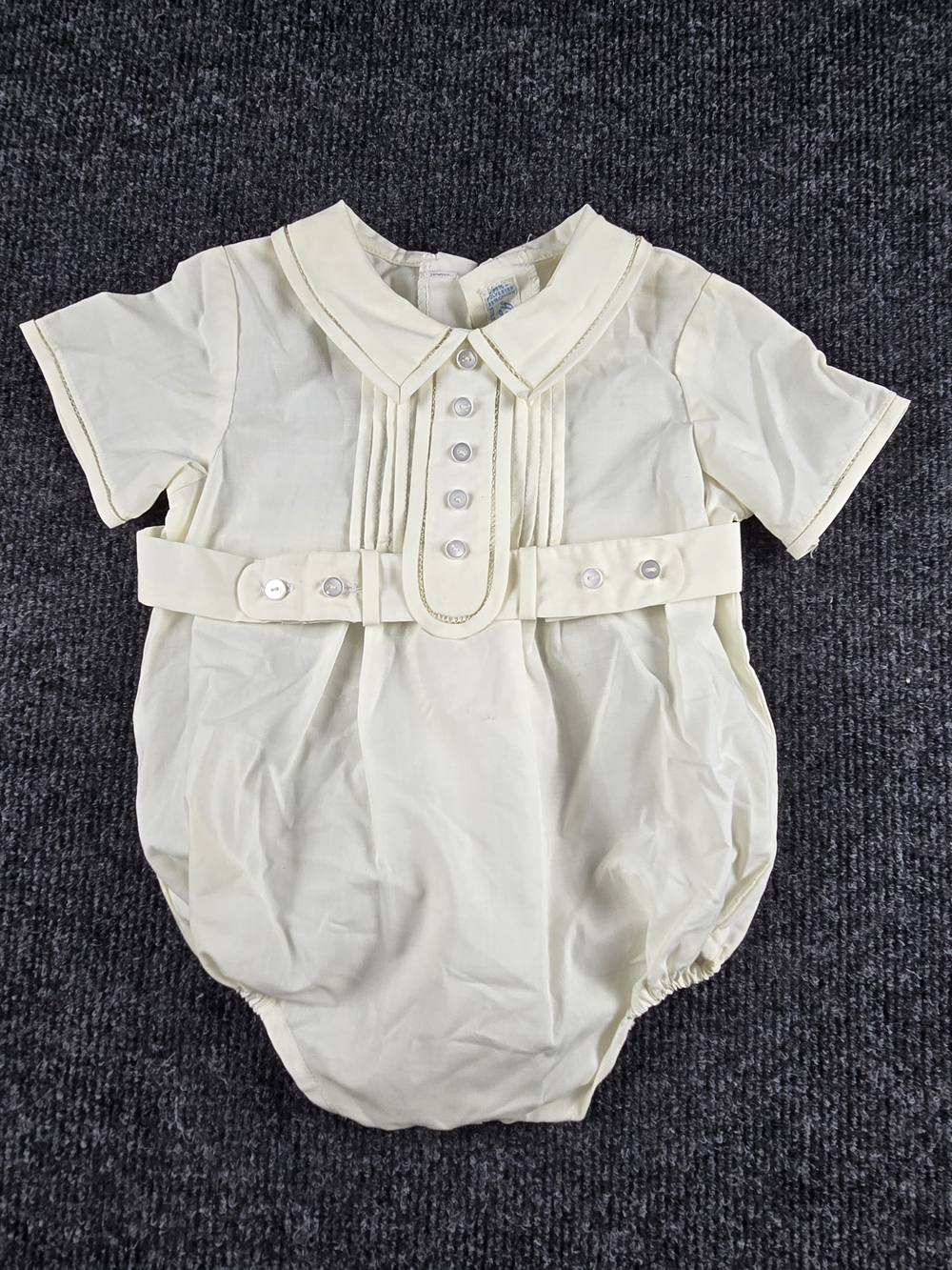 Vintage A Little Angel Baby Romper 0-3M Ivory Peter Pan Collar Philippines